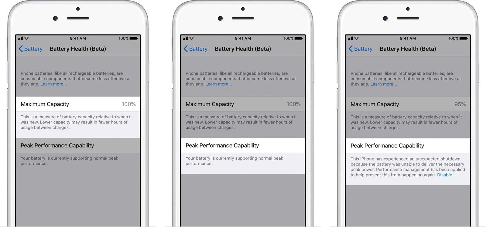 iOS 11.3 Battery Health