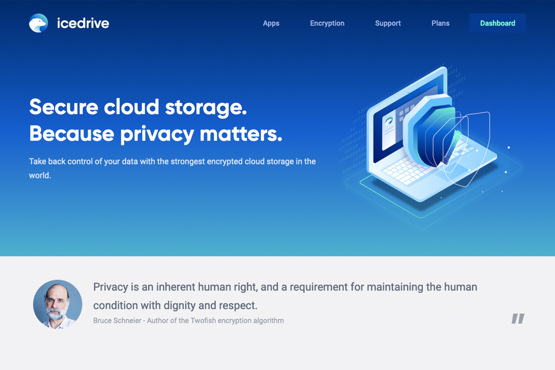 IceDrive Cloud Storage with End to End Encryption