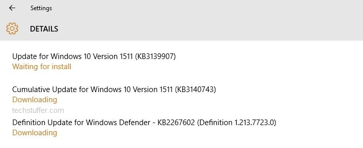 Cumulative Update for Windows 10 Version 1511 (KB3140743)