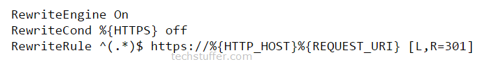 Forwarding HTTP traffic to HTTPS Using .htaccess