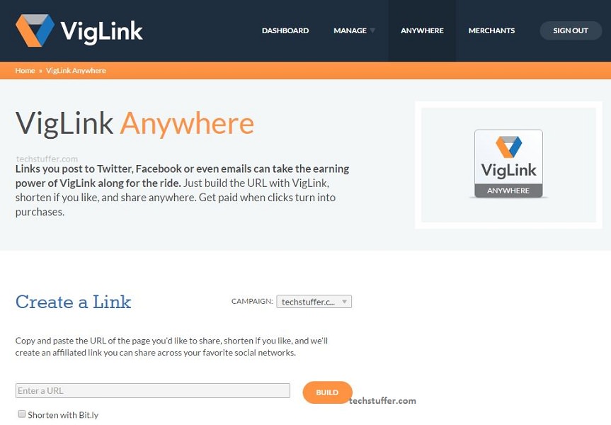Create Affiliate Links Using Viglink Anywhere