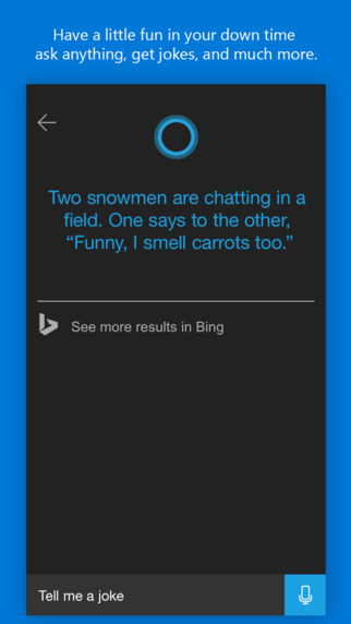 Chatting with Cortana on iOS