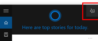 Cortana Music Search: Windows 10 Redstone Preview Build 14267